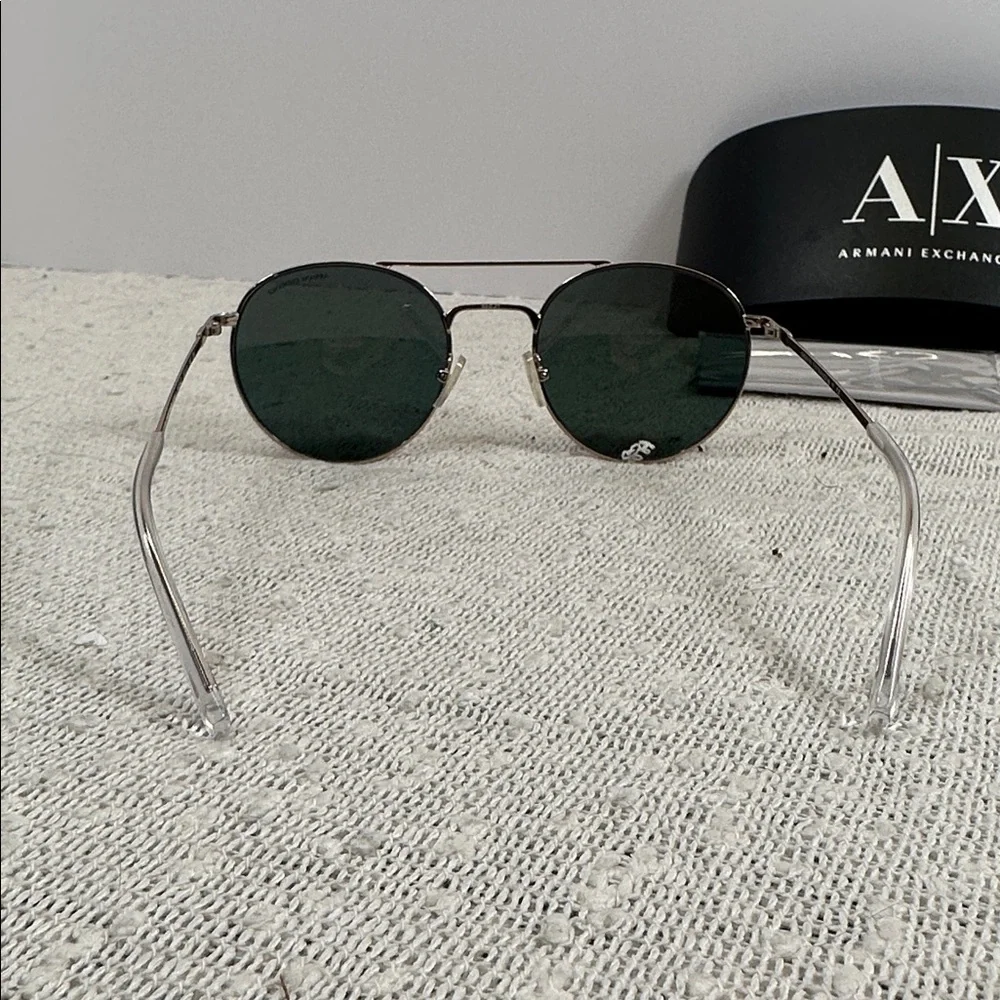 Armani Exchange Metallic Pink Aviator Sunglasses